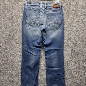 BKE Jeans Mens‎ 32x31 Tyson Blue Relaxed Fit Straight Denim Distressed Grunge